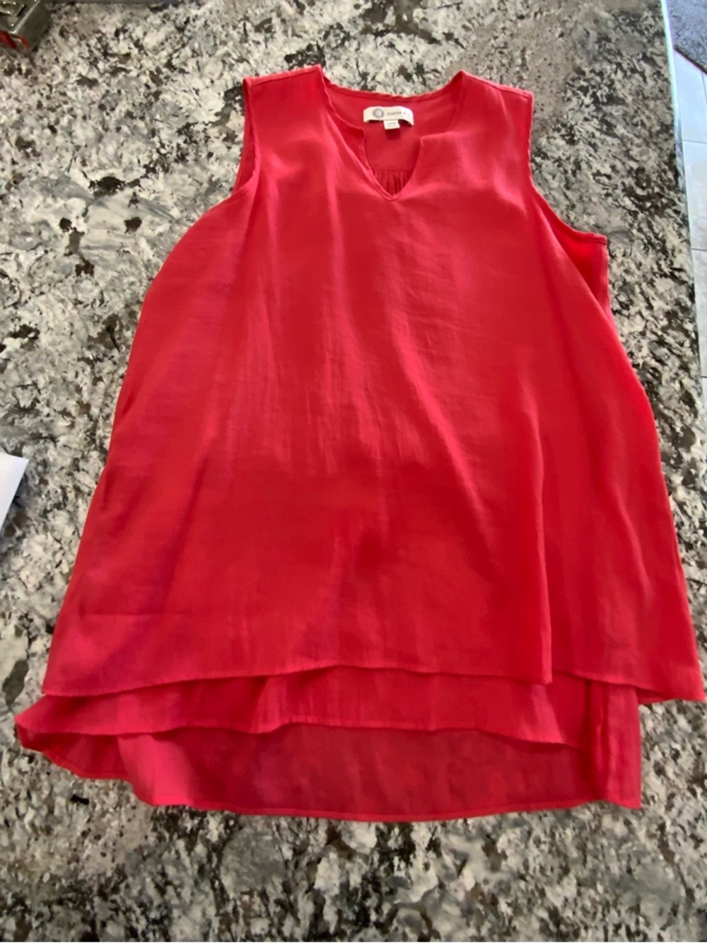 Sleeveless V-Neck Layered  Women's Top